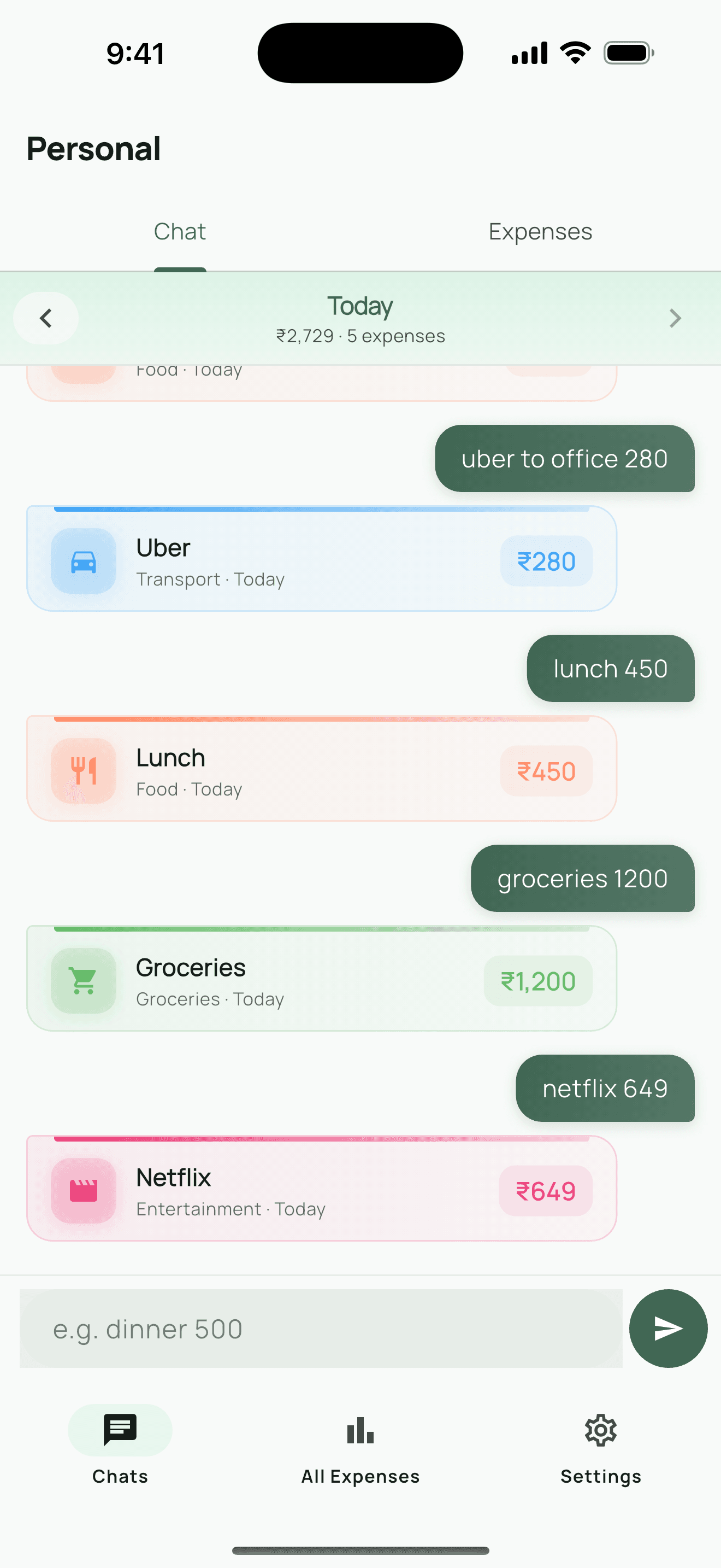 Chat interface